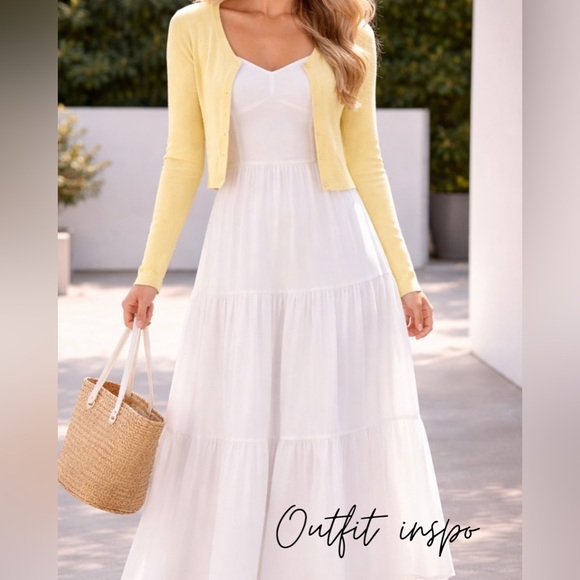 Joseph Sweaters - 100% Silk Joseph A. Buttercup Yellow Silk Button-Front Cardigan